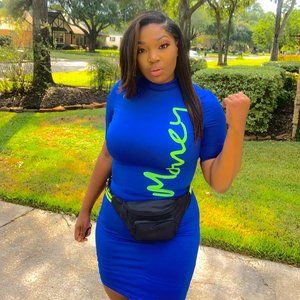 Royal Blue Money dress